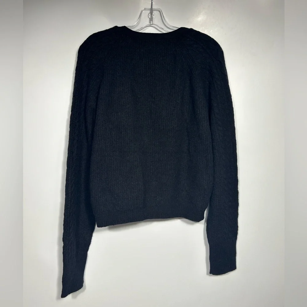 J.Crew Supersoft cropped cable-knit sweater-tank set Size XL Black